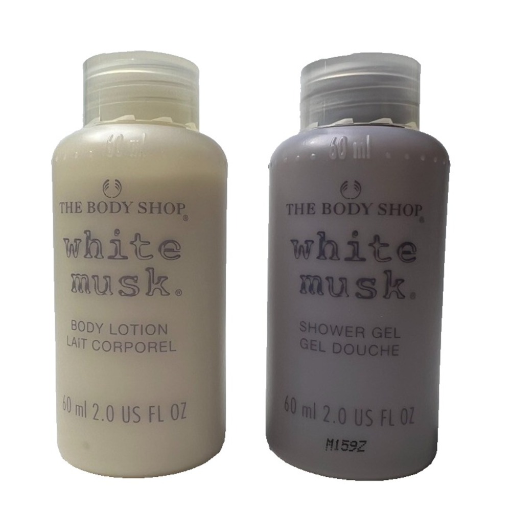 The Body Shop White Musk Body Lotion 60ml & Shower‎ Gel 60ml Hard to Find New